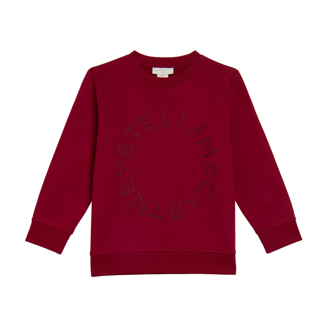 Stella McCartney Burgundy Embossed Logo Disk Sweatshirt