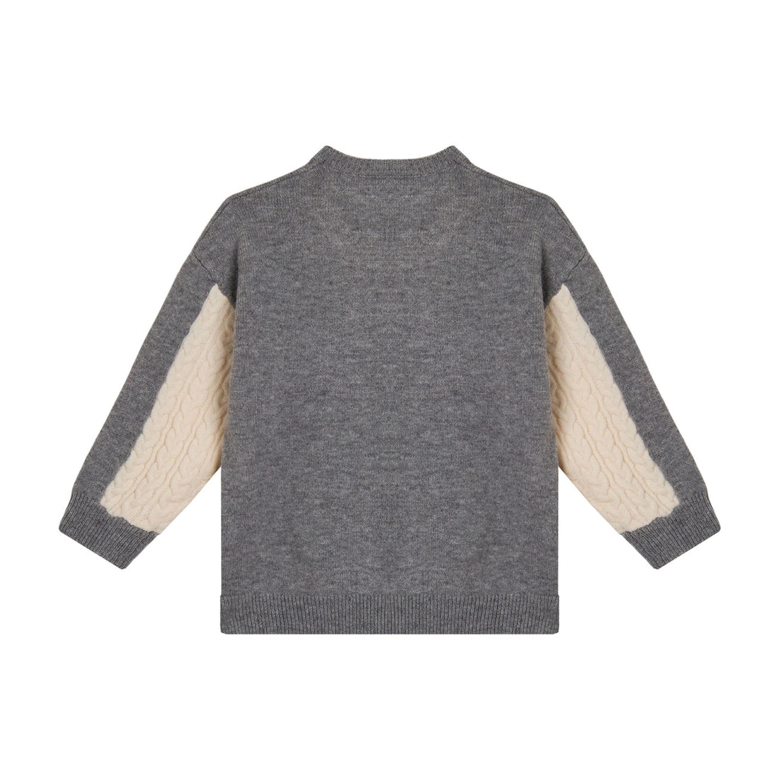 Stella McCartney Grey White Knit Color Block Sweater