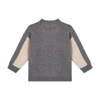 Stella McCartney Grey White Knit Color Block Sweater