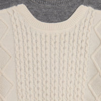 Stella McCartney Grey White Knit Color Block Sweater
