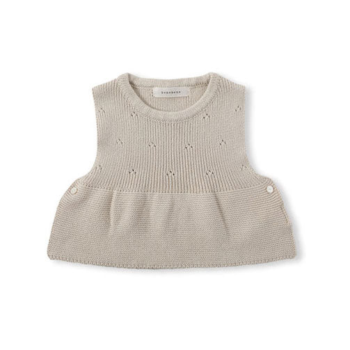 Bene Bene Grayish Ecru Mou Eyelet Knit Vest