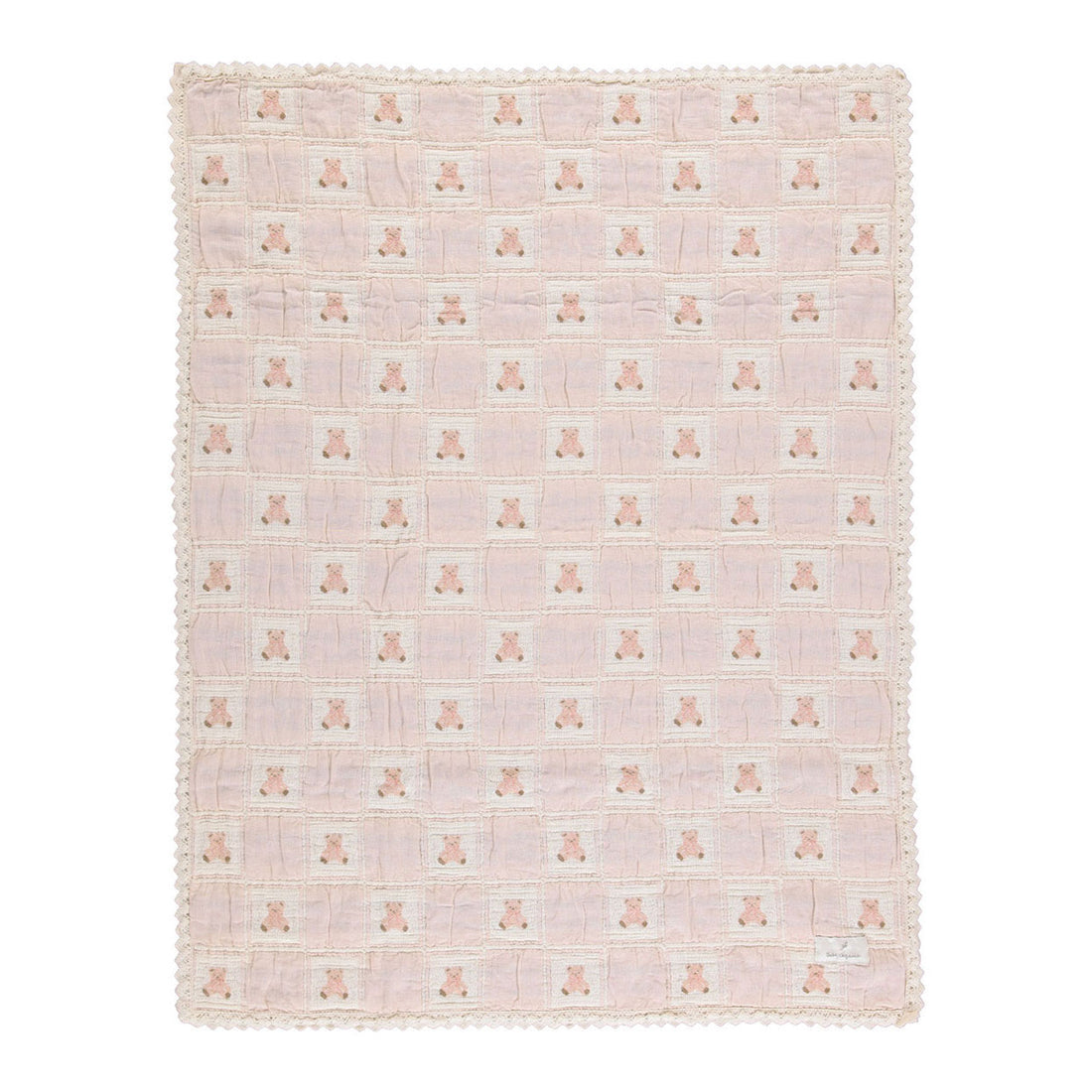 Bebe Organic Mauve Teddy Patchwork Blanket