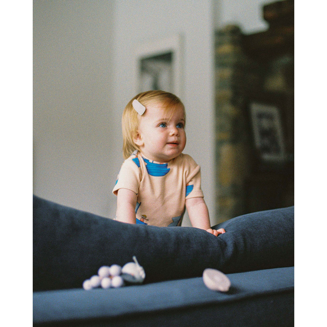 The Campamento Peach Sailor Allover Baby Ribbed T-Shirt