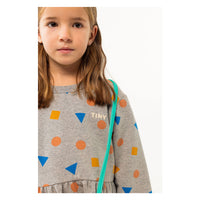 Tiny Cottons Medium Grey Heather Geometric Dress