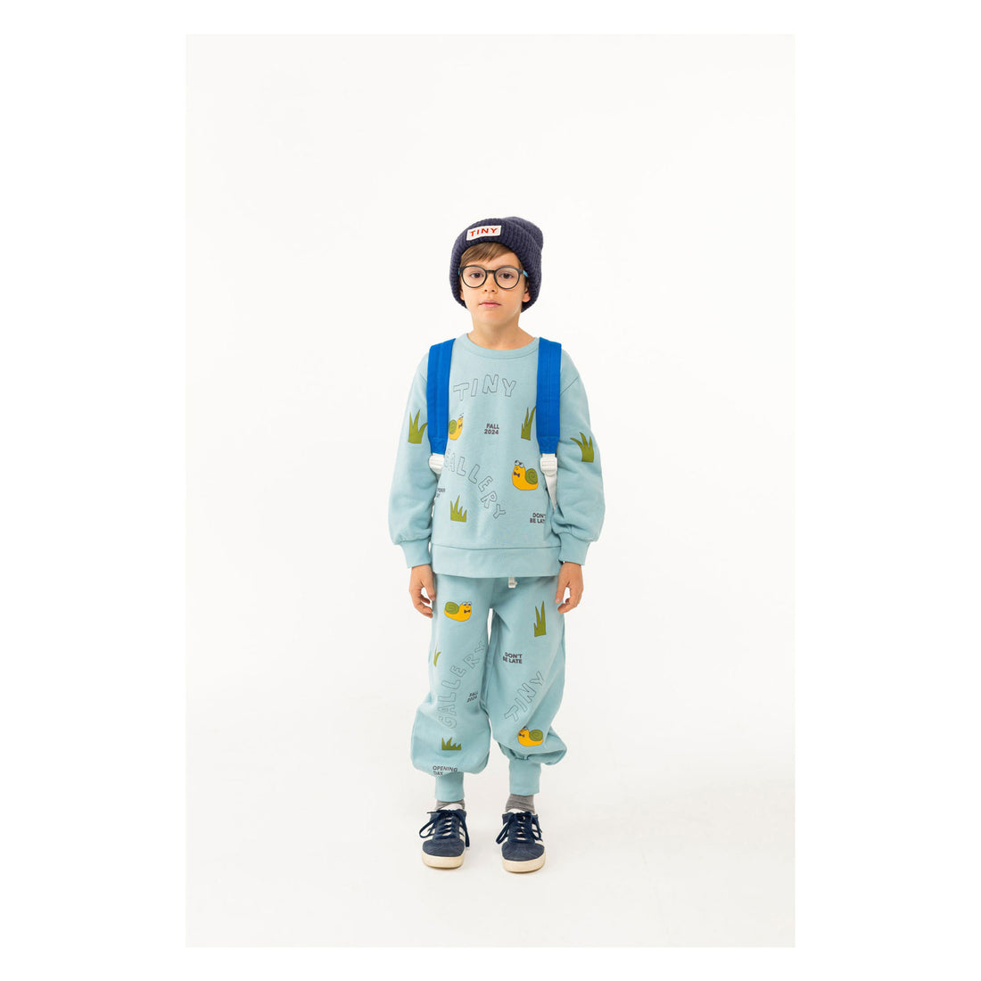 Tiny Cottons Warm Blue Artsy Snail Sweatshirt