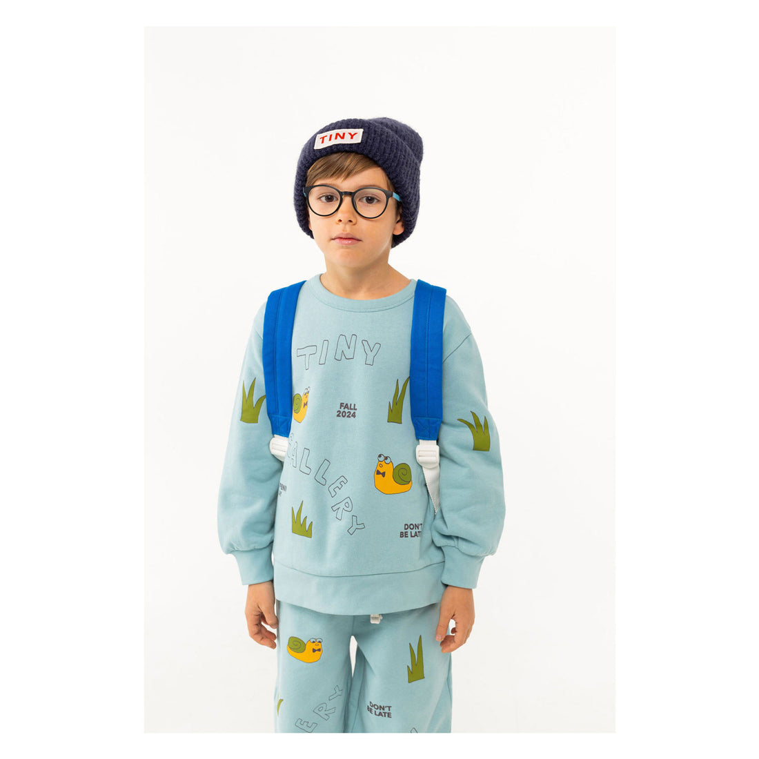 Tiny Cottons Warm Blue Artsy Snail Sweatshirt