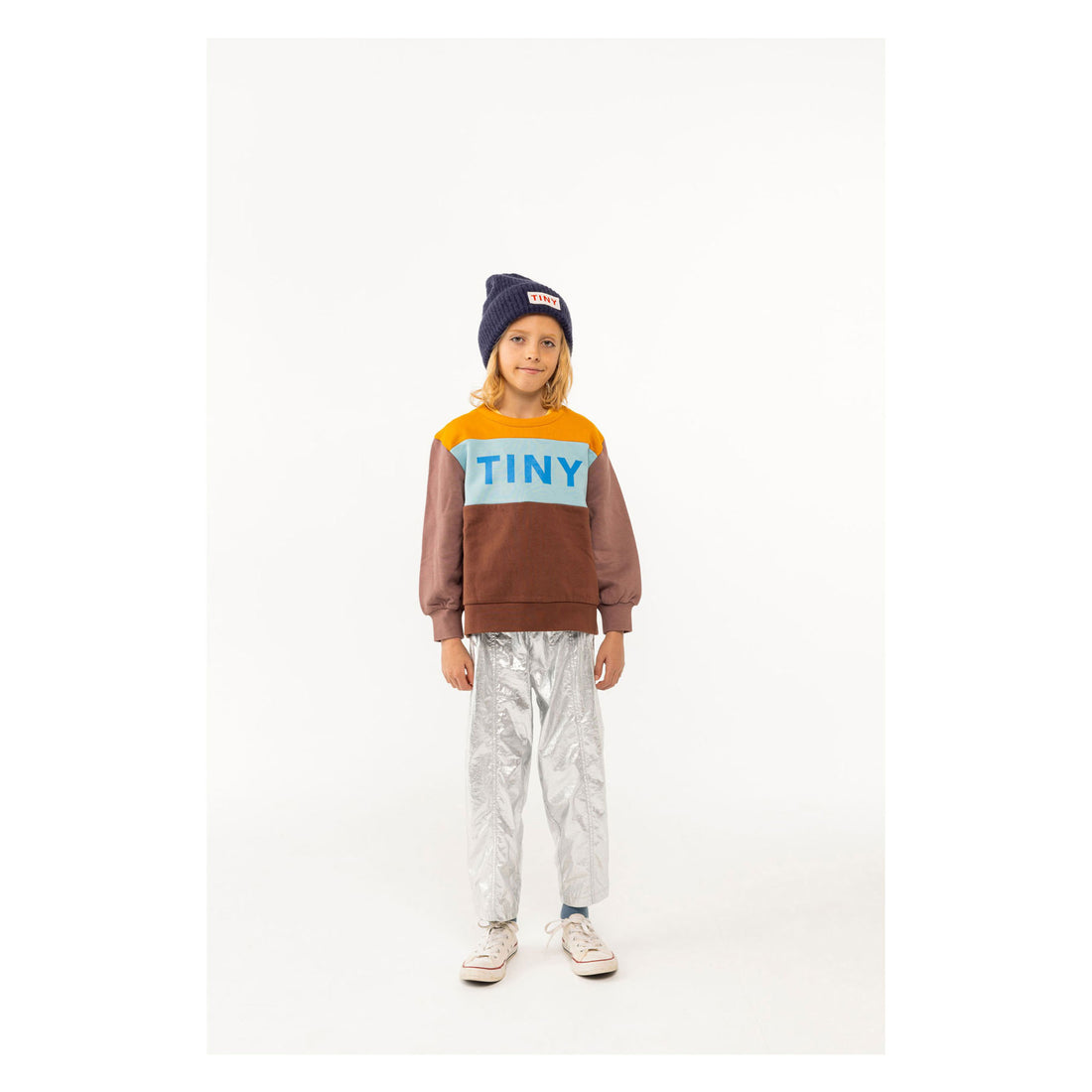 Tiny Cottons Mustard/Chocolate Colorblock Sweatshirt