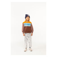Tiny Cottons Mustard/Chocolate Colorblock Sweatshirt