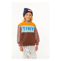 Tiny Cottons Mustard/Chocolate Colorblock Sweatshirt