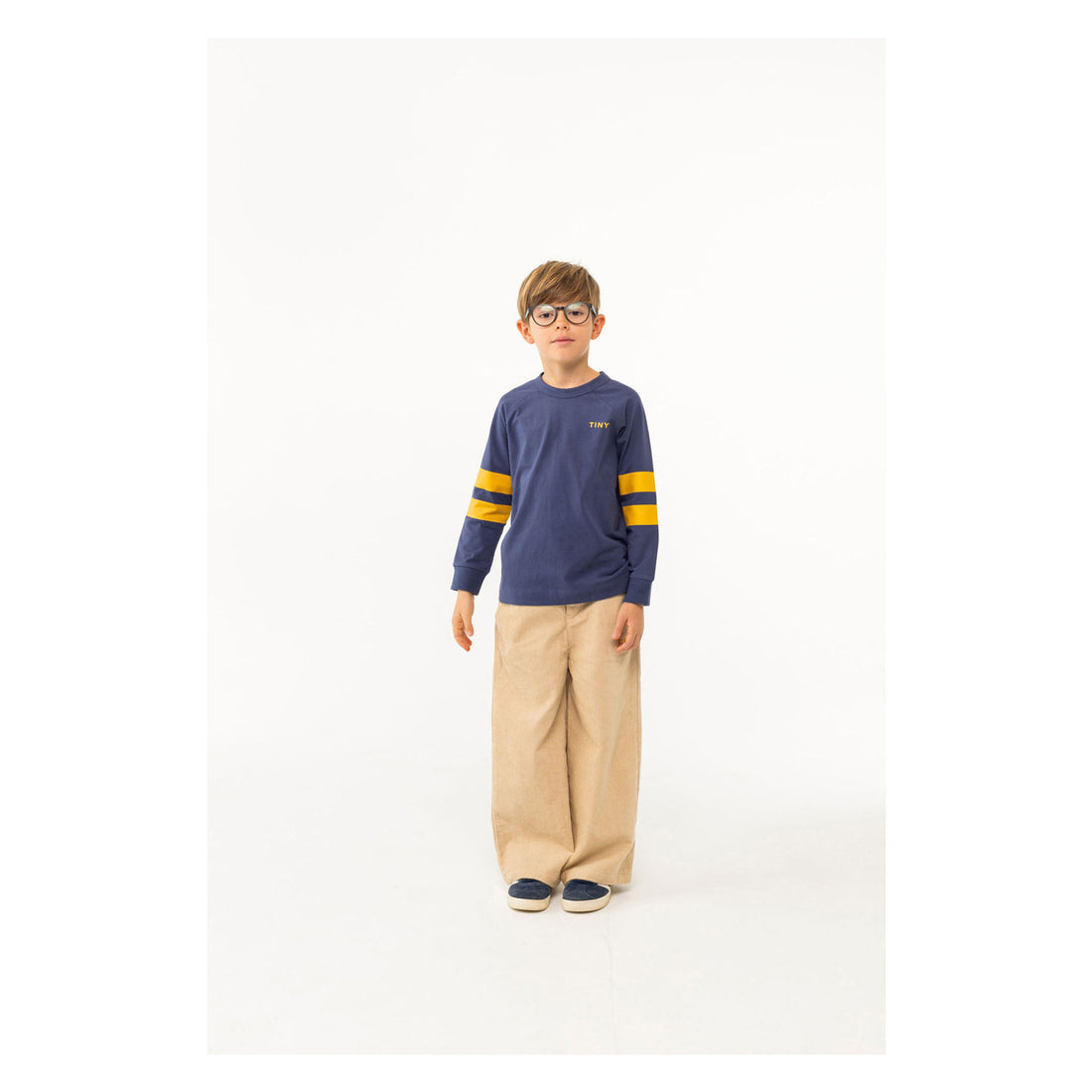 Tiny Cottons Light Navy Stripes Tee