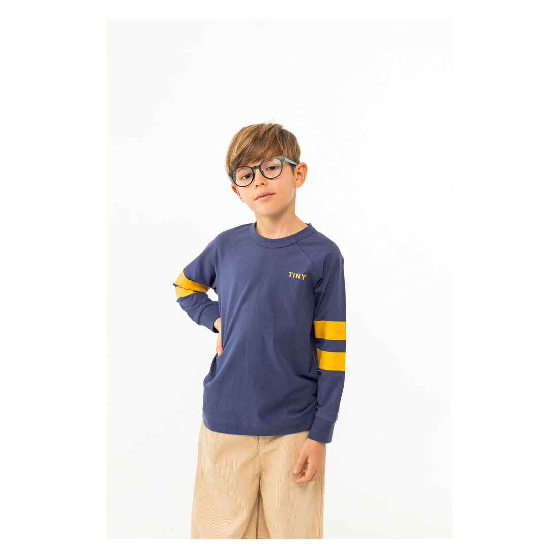 Tiny Cottons Light Navy Stripes Tee