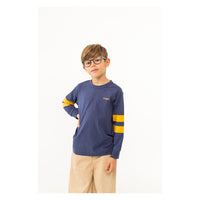 Tiny Cottons Light Navy Stripes Tee