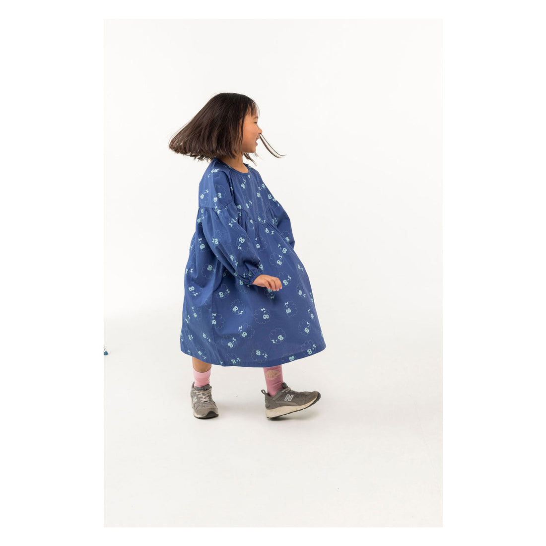 Tiny Cottons Light Navy Guest Gathered Dress