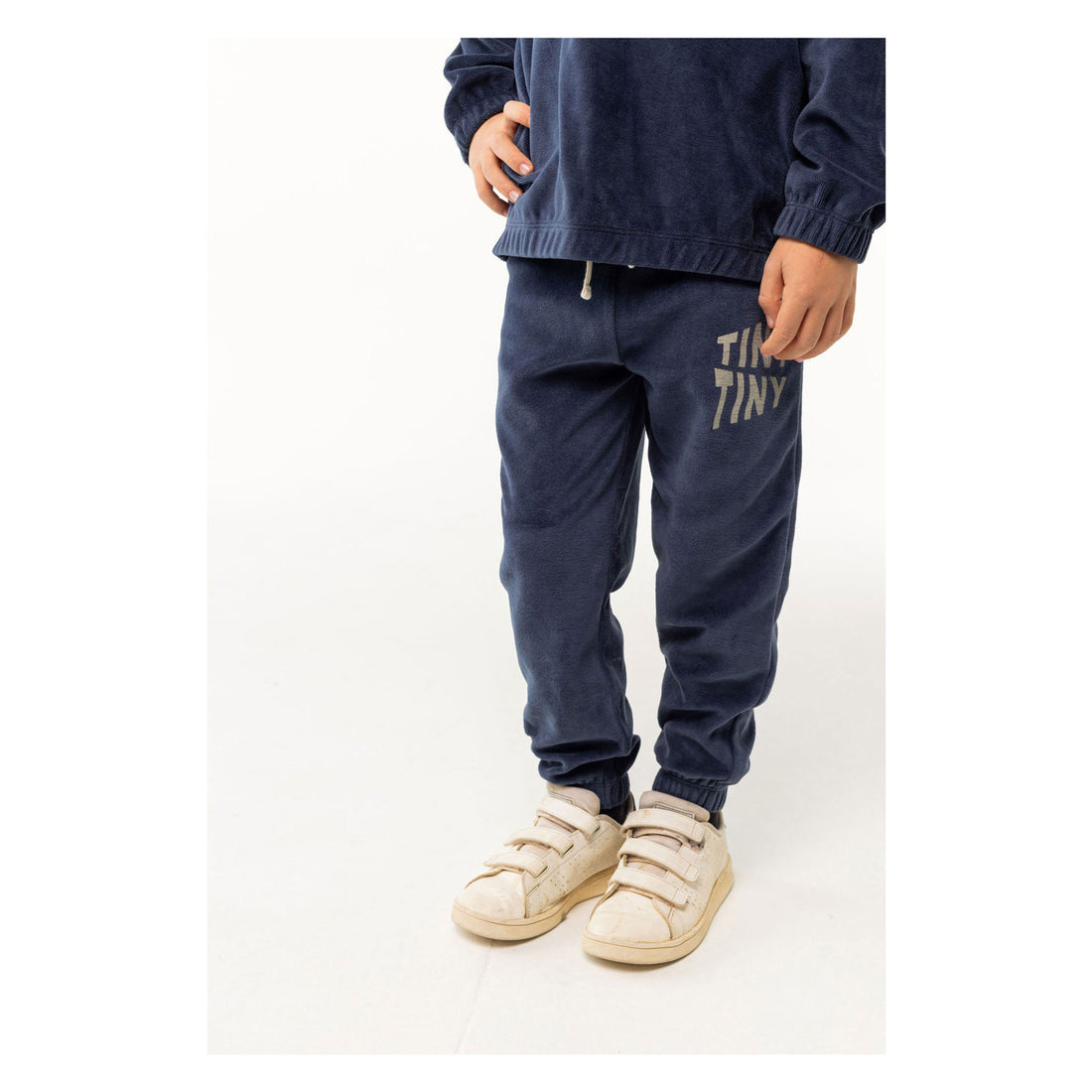 Tiny Cottons Navy Tiny Waves Mockneck Sweatshirt