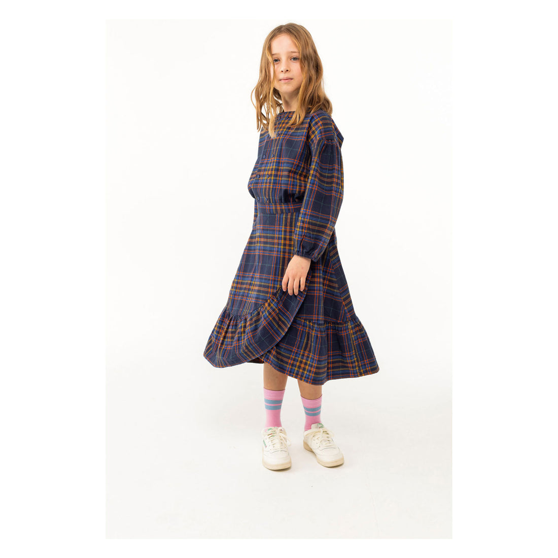 Tiny Cottons Navy Wrap Flannel Skirt