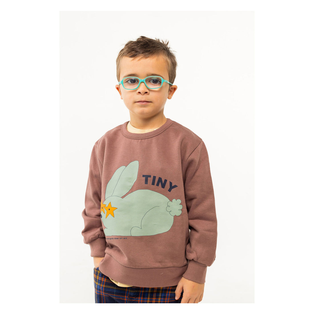 Tiny Cottons Purple Grey Rabbit Sweatshirt