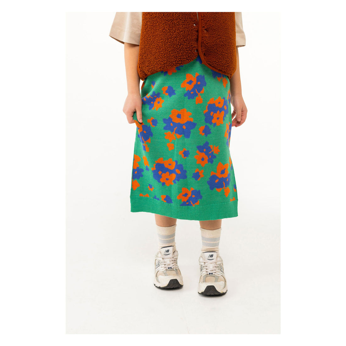 Tiny Cottons Emerald Flowers Long Skirt