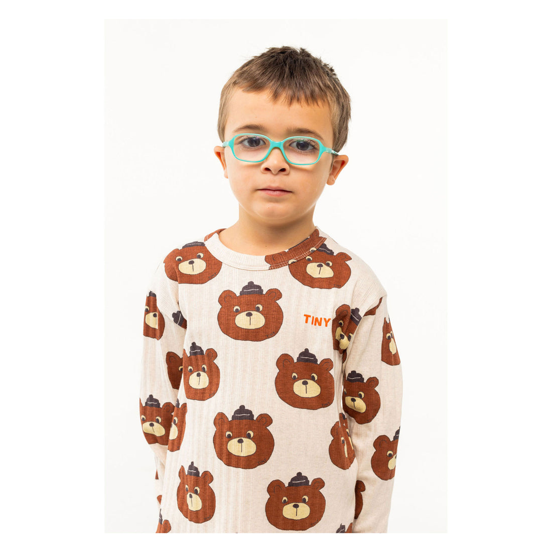 Tiny Cottons Light Cream Heather Bears Tee