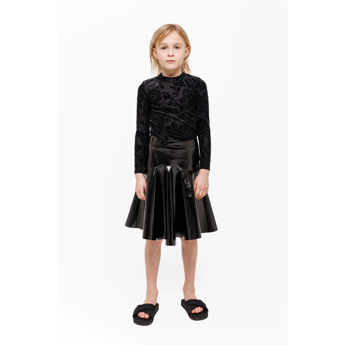 Olivia Rohde Black Floral Lace Turtleneck
