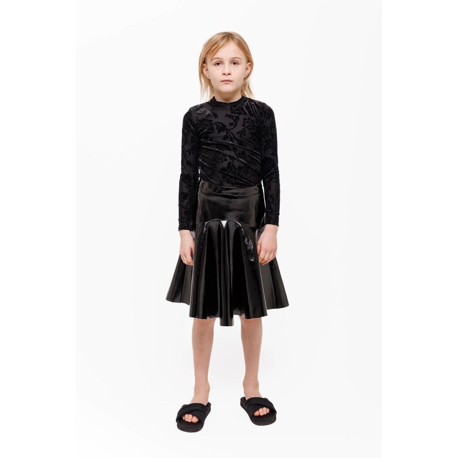 Olivia Rohde Black Floral Lace Turtleneck