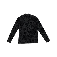 Olivia Rohde Black Floral Lace Turtleneck