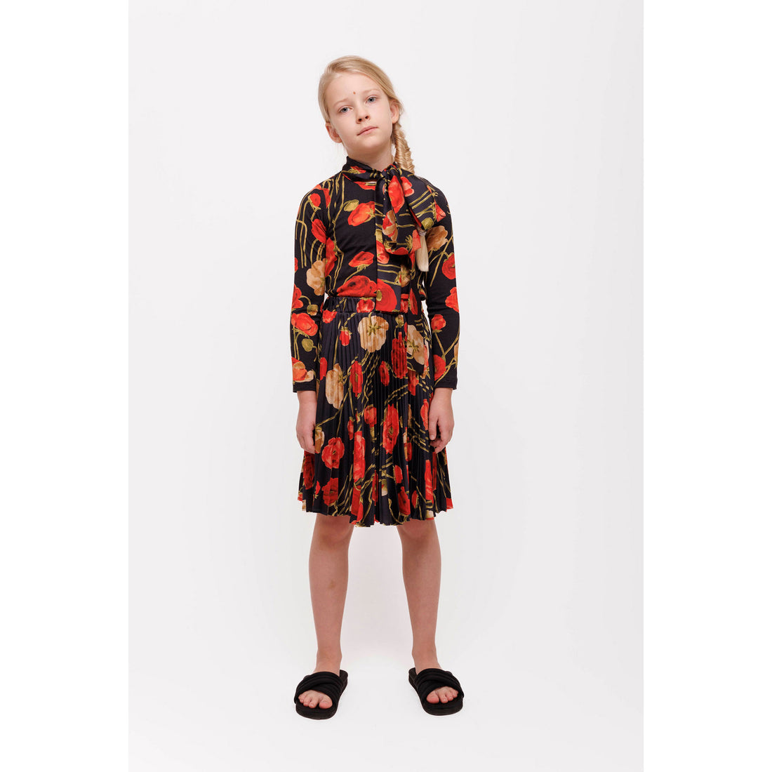 Christina Rohde Black/Red Floral Blouse