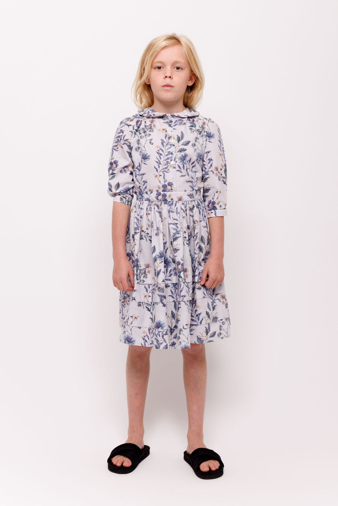 Christina Rohde White/Light Blue Floral Blouse