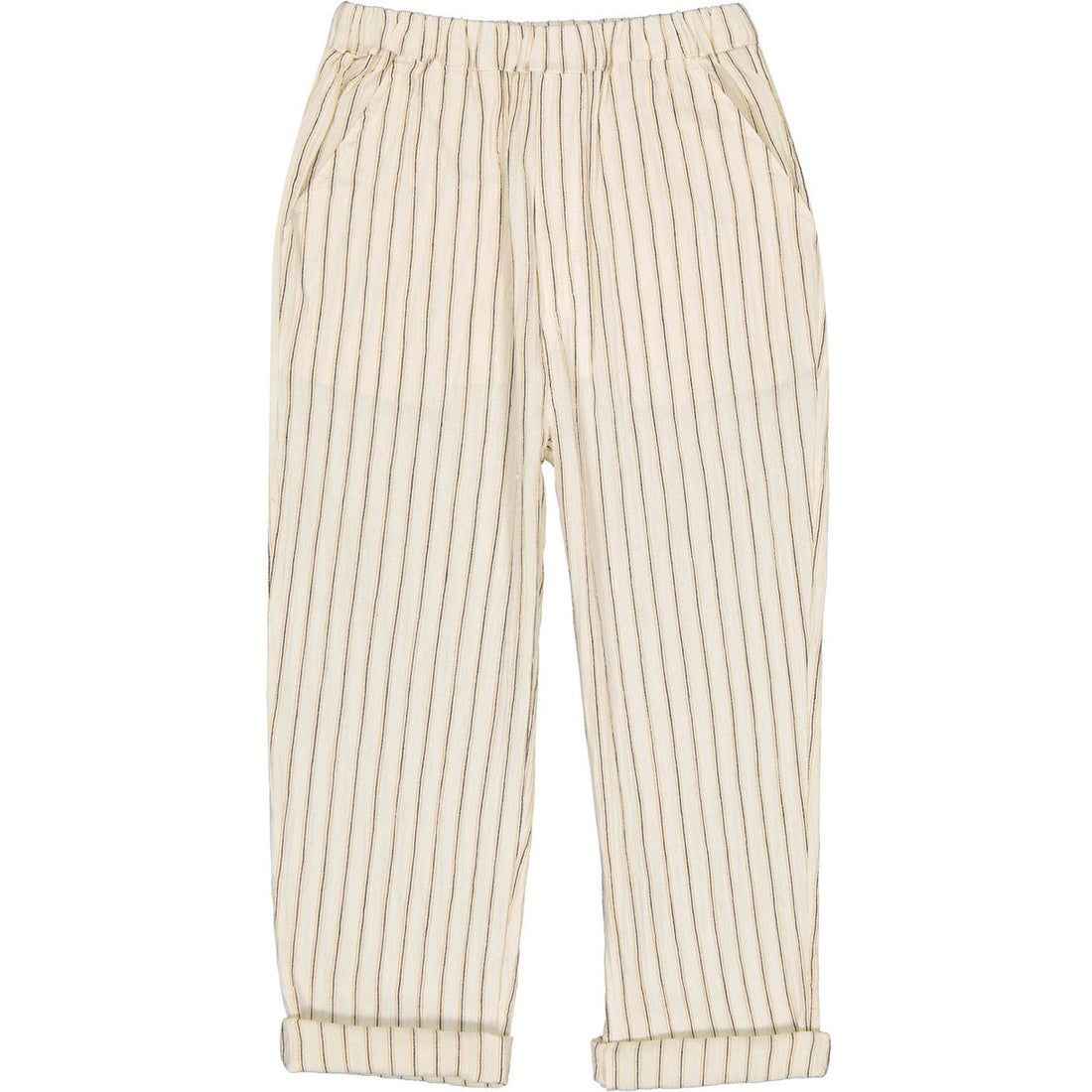 Louis Louise Cream Cotton Crepe Stripe Gazelle Trousers
