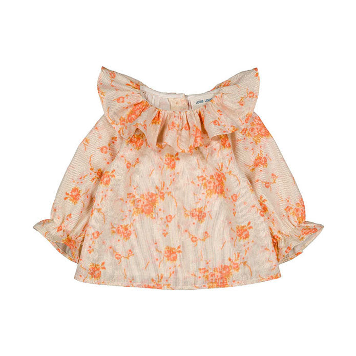 Louis Louise Cream Bouquet Lurex Lilie Baby Blouse
