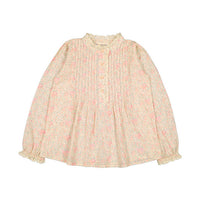 Louis Louise Pink Romantc Flower Mariannette Blouse