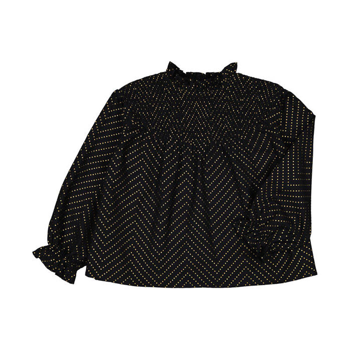 Louis Louise Black Gold Dot Marnie Blouse