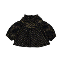 Louis Louise Black Gold Dot Odessa Baby Tunic