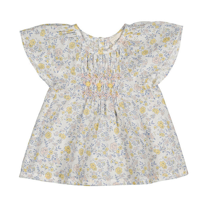 Louis Louise Off White Romantic Flower Prunette Baby Tunic