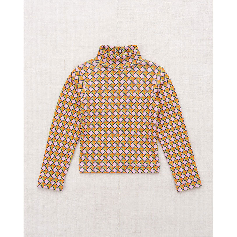 Misha and Puff  Pink Lilac Lattice Baby Turtleneck