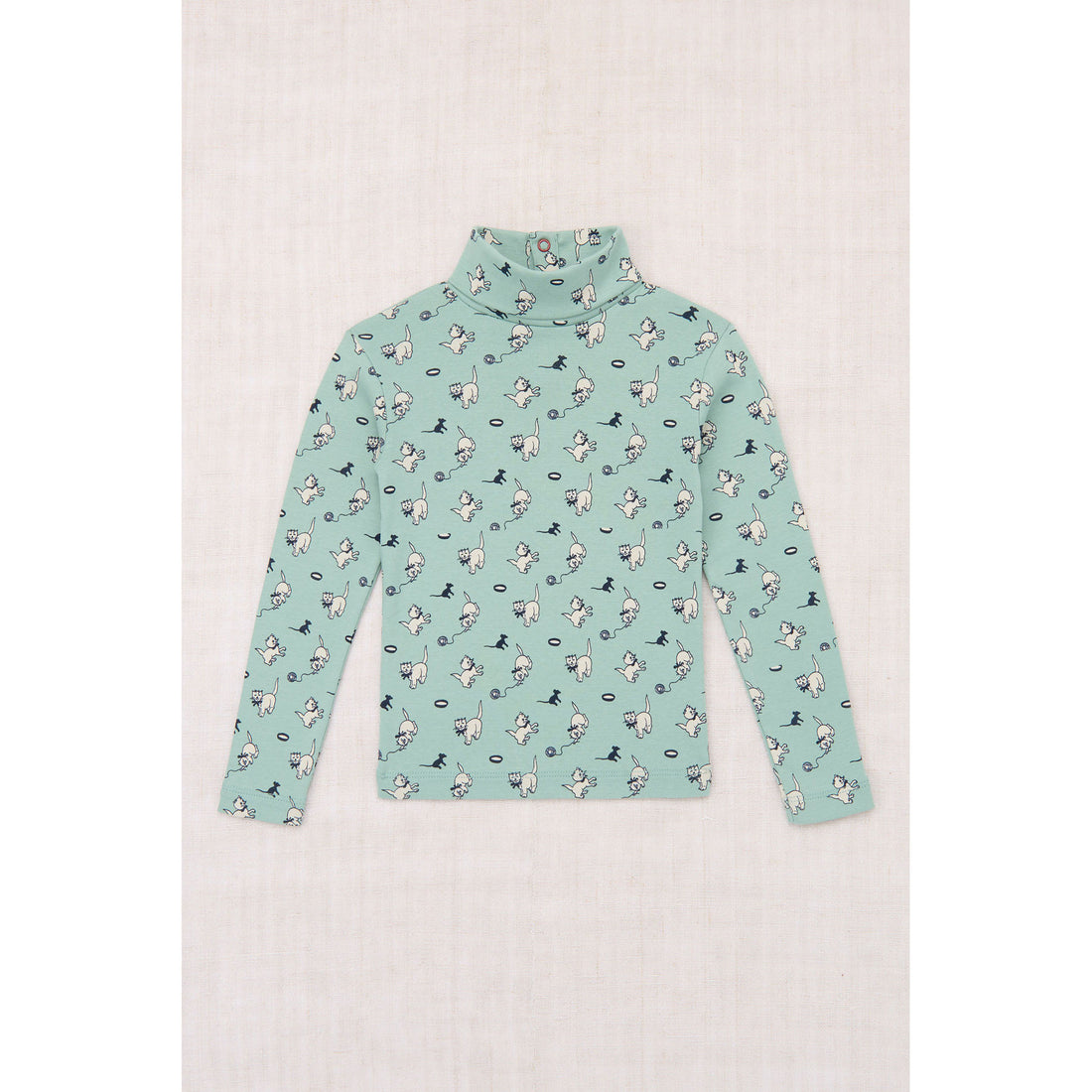 Misha and Puff Sage Cat & Mouse Turtleneck