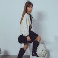 Unlabel Vanilla/Black Bow Blouse