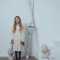 Unlabel Vanilla/Black Pleated Dress