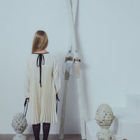 Unlabel Vanilla/Black Pleated Dress
