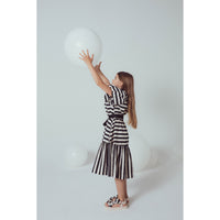 Unlabel Milk/Black Stripes Zoey Dress