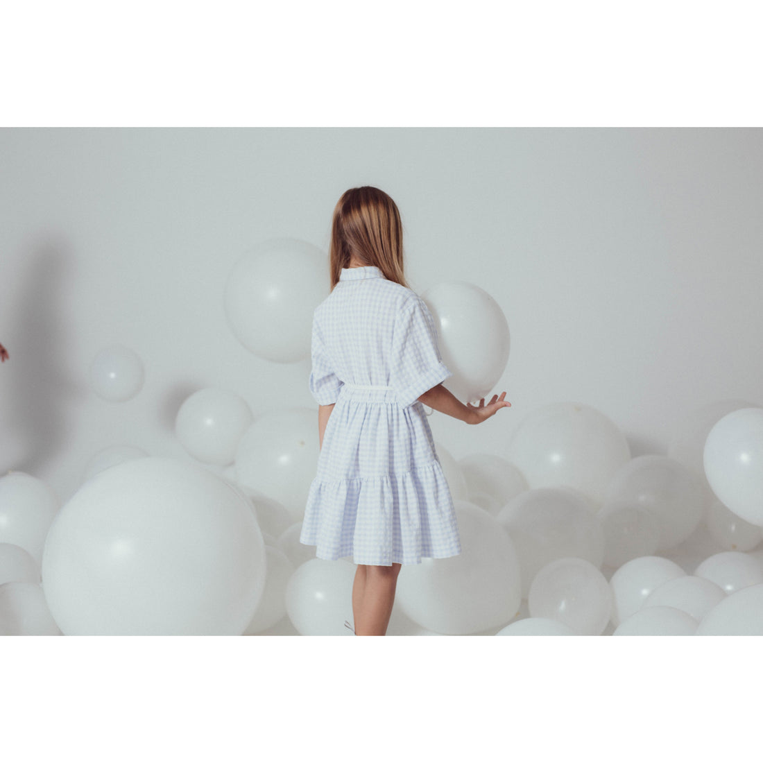 Unlabel Sky Blue Checks Nova Dress