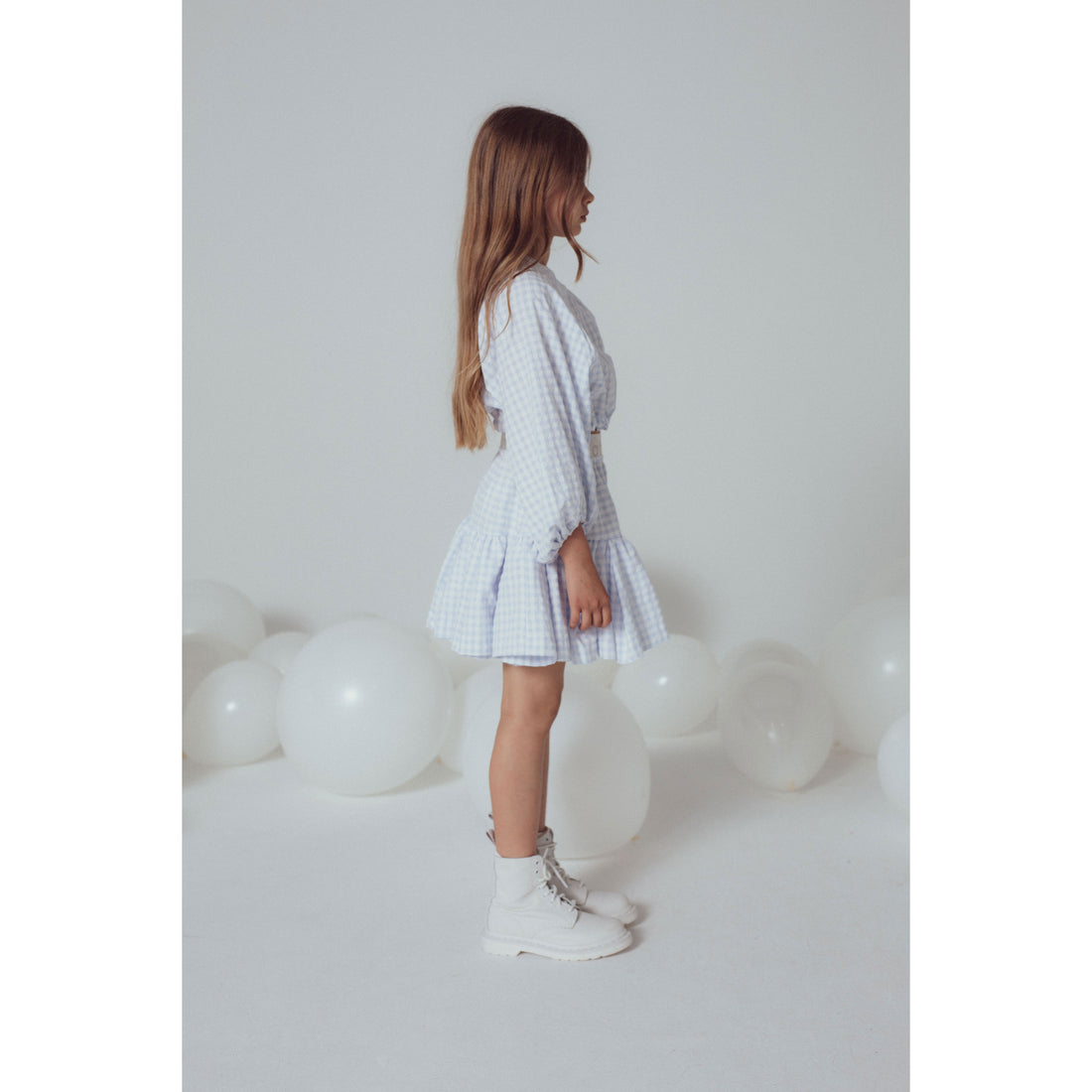 Unlabel Sky Blue Checks Harper Blouse