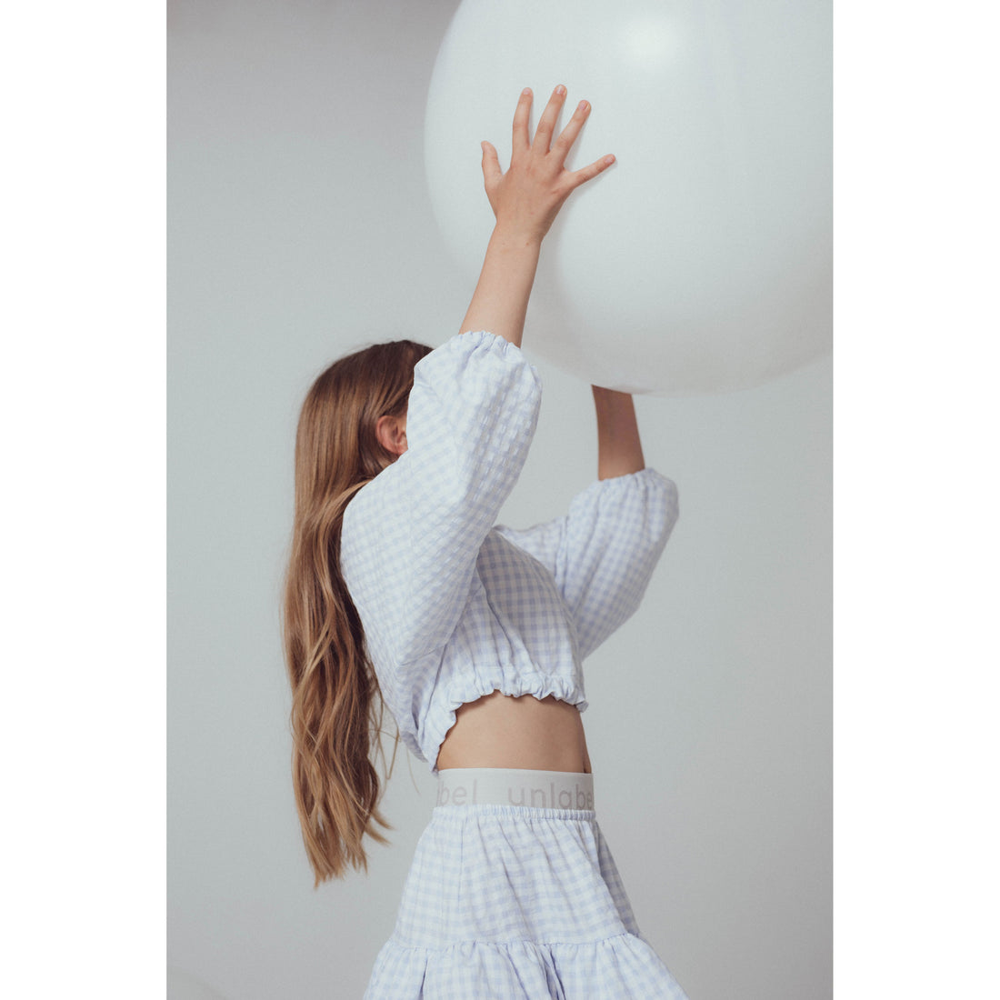Unlabel Sky Blue Checks Harper Blouse