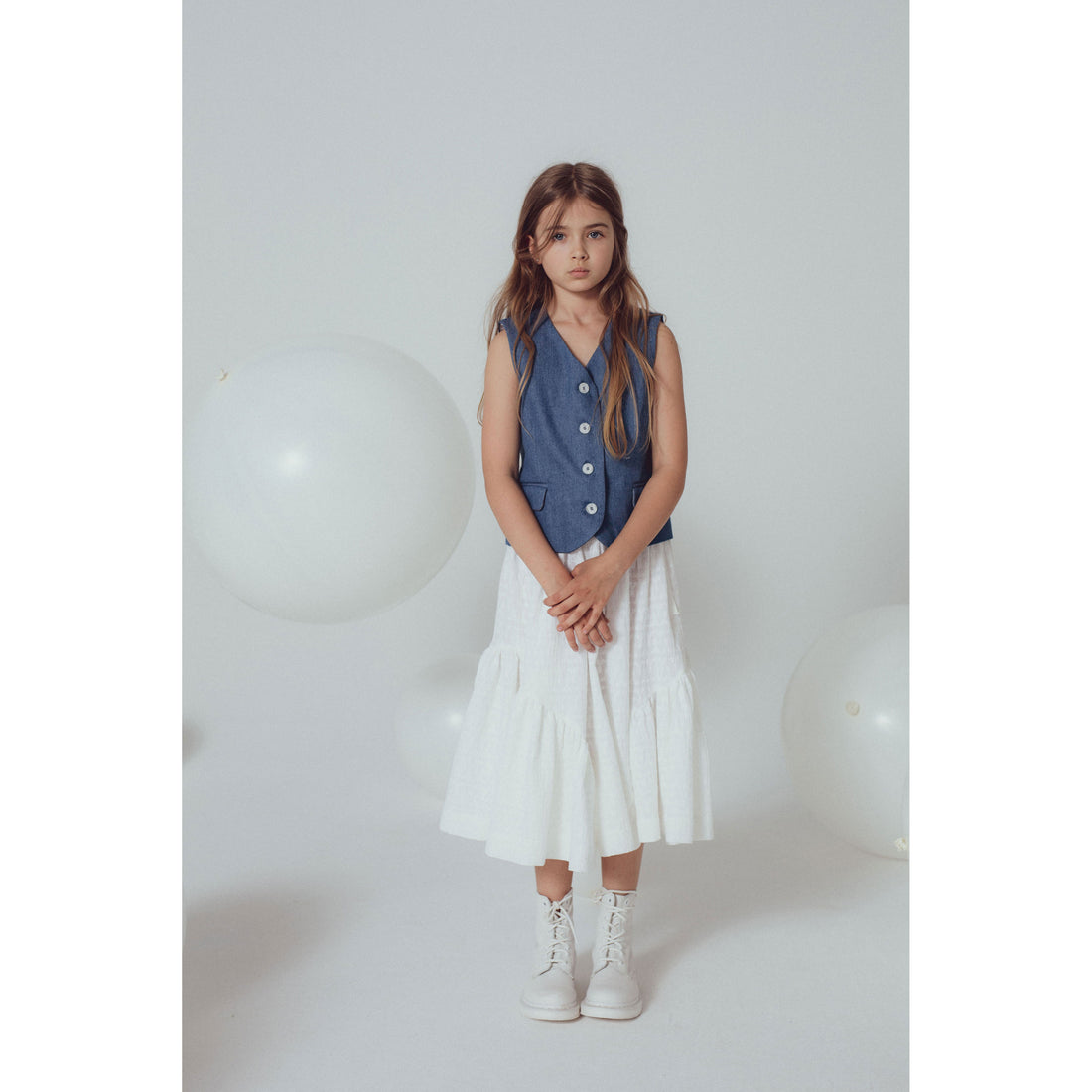 Unlabel White Embroidery Adam Skirt