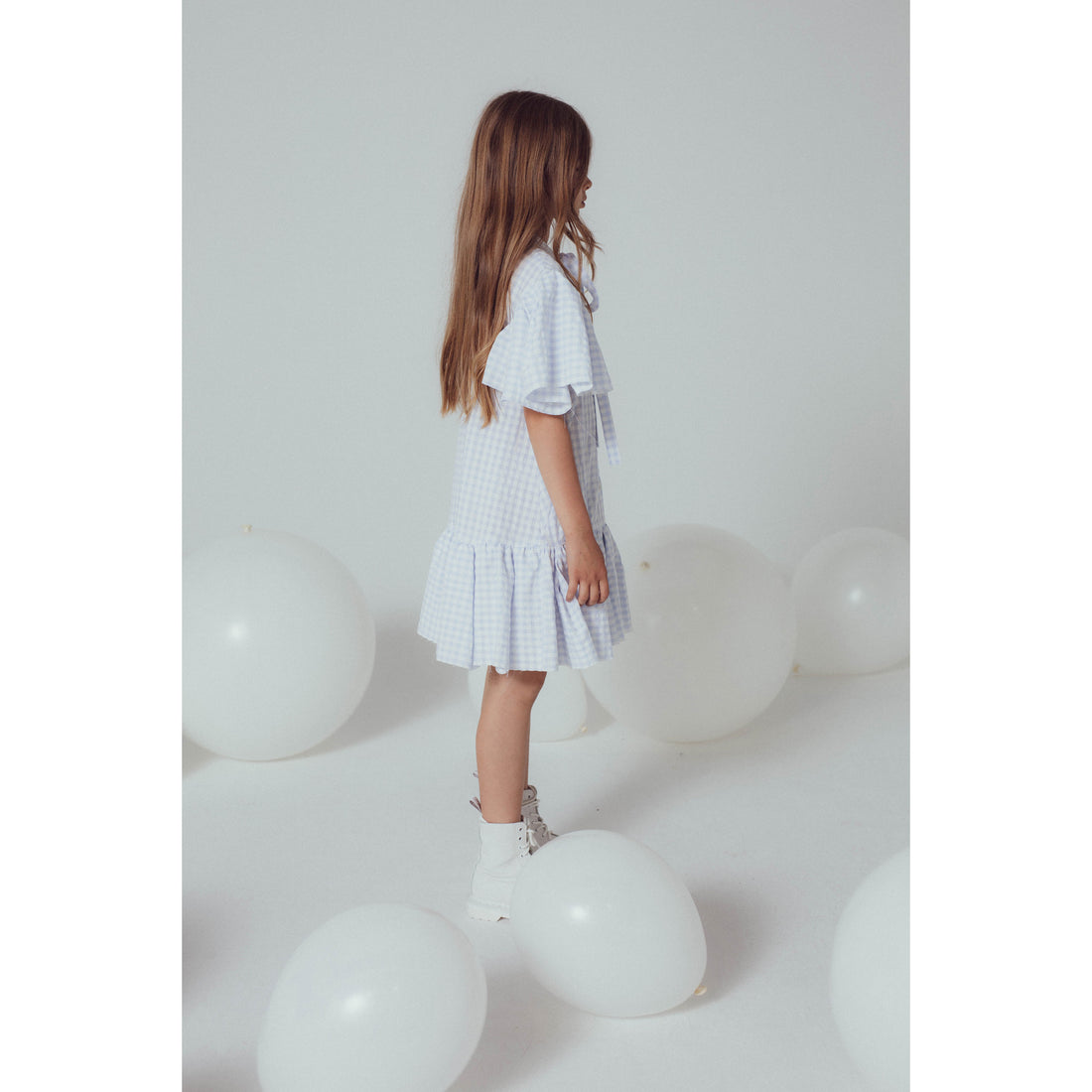 Unlabel Sky Blue Checks Piper Dress