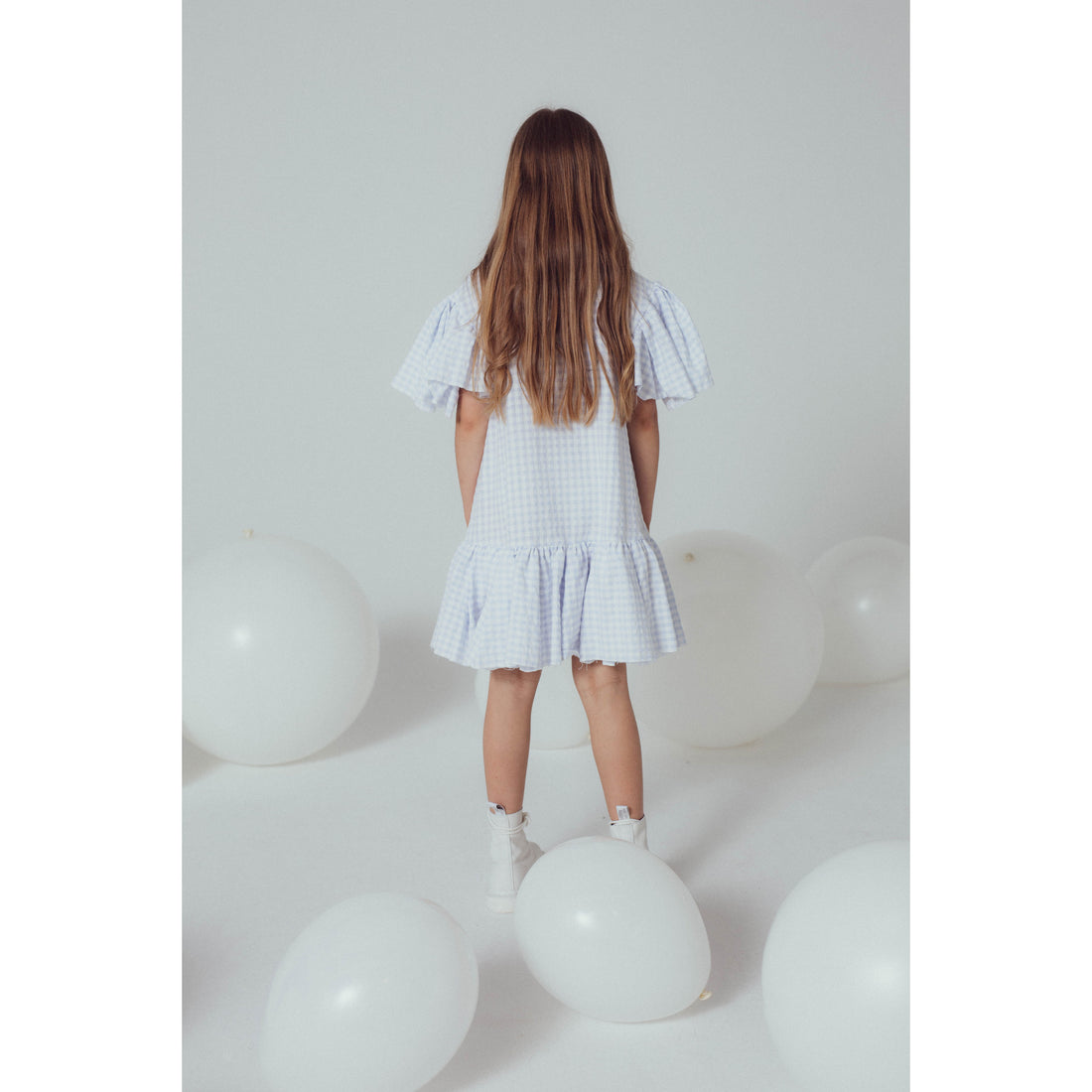 Unlabel Sky Blue Checks Piper Dress