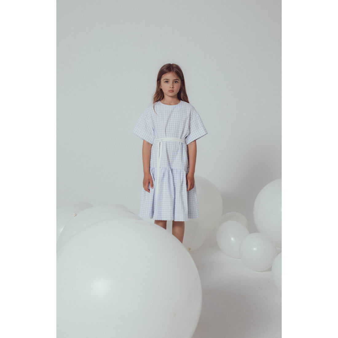 Unlabel Sky Blue Checks Reese Dress