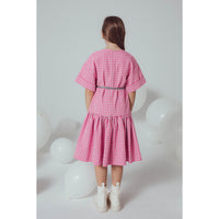 Unlabel Pink/Grey Checks Ruby Dress