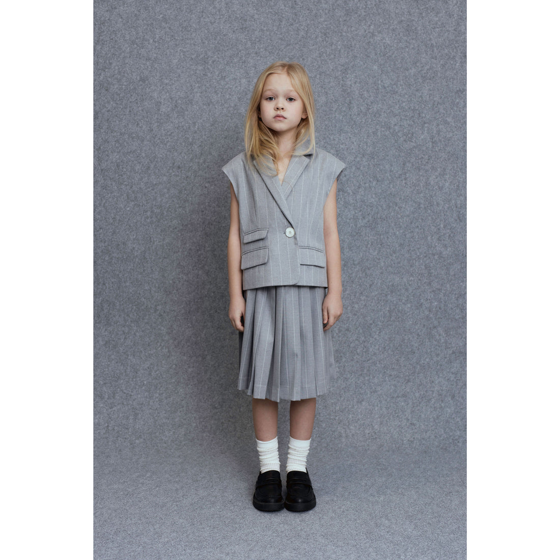 Unlabel Grey Stripes Ara Skirt
