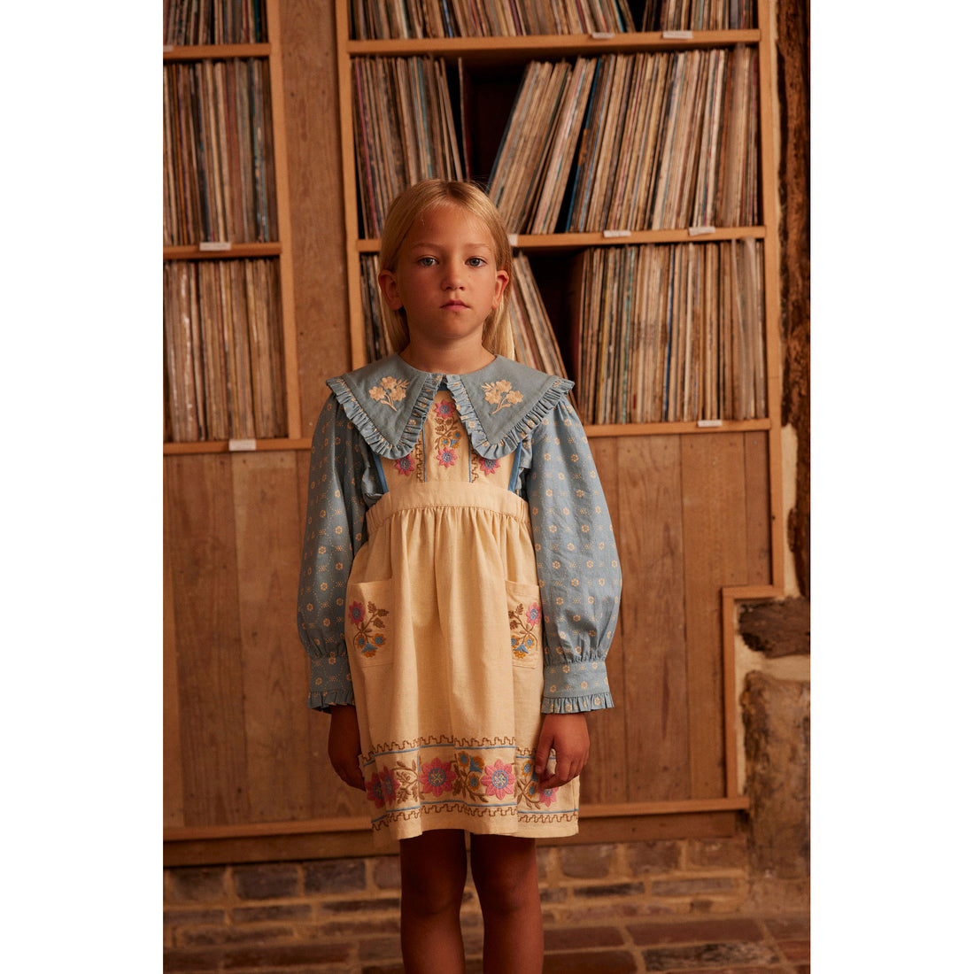 apolina Ursina Embroidered Pinafore 専用 Apolina（アポリナ）2025AW Ursina Embroidered Pinafore - Autumn