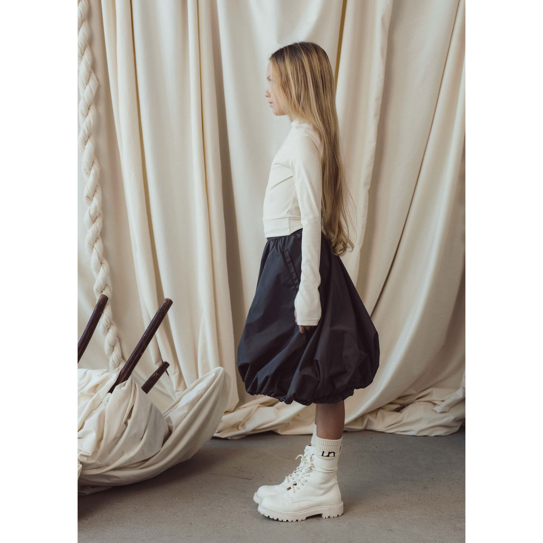 Unlabel Anthracite Puff Skirt